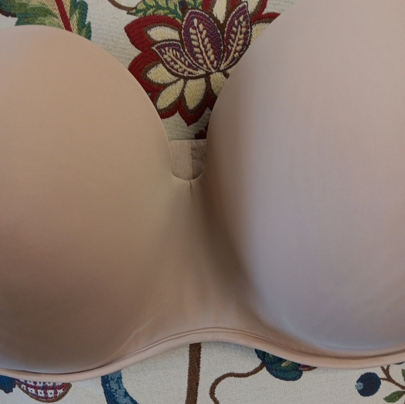 CACIQUE Size 44F Beige Smooth Boost Underwire Strapless Bra Excellent 44F - Picture 2 of 6